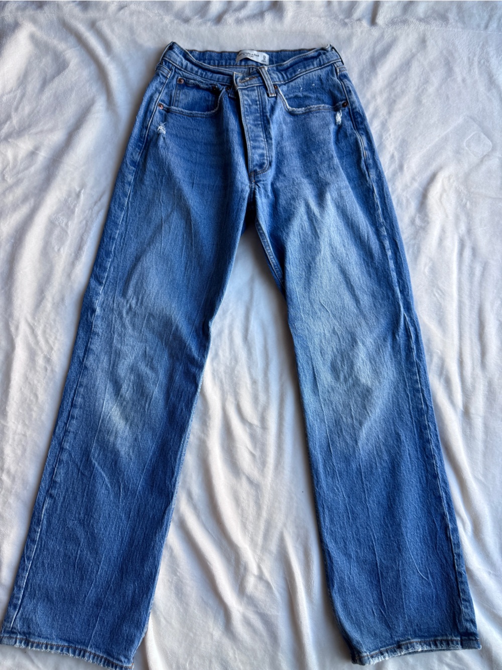 Abercrombie & Fitch Straight Leg Blue Denim Jeans